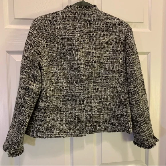 Talbots Black & Gray Wool Blazer Suit JacketSize 10P
